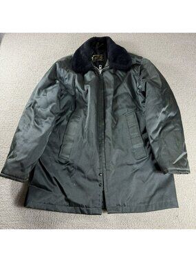 Vintage Timber King Faux Fur Collar Coat Green Men’s Size Medium